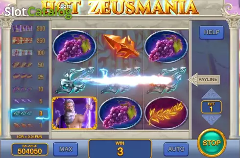 Скрин4. Hot Zeusmania (Pull Tabs) слот