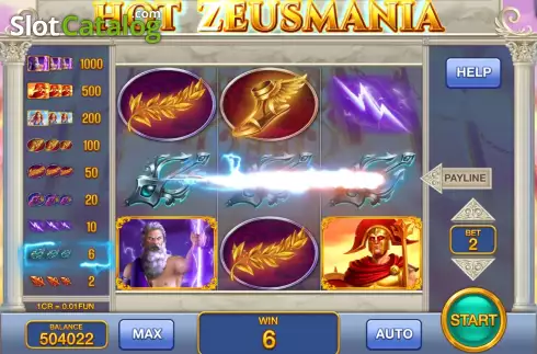 Скрин4. Hot Zeusmania (3x3) слот