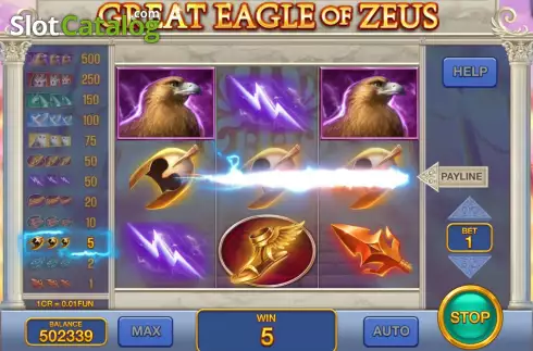 Скрин5. Great Eagle of Zeus (3x3) слот