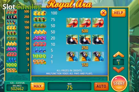 Скрин6. Royal Ara (Pull Tabs) слот