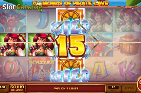 Скрин4. Diamonds of Pirate Cave слот