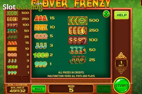 Скрин6. Clover Frenzy Respin слот