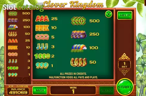 Скрин6. Clover Kingdom Respin слот
