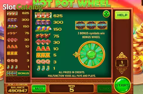 Скрин9. Hot Pot Wheel Respin слот