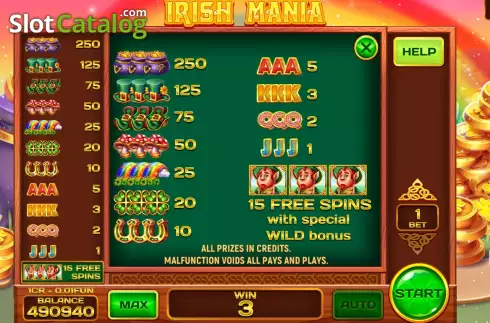 Скрин6. Irish Mania Respin слот