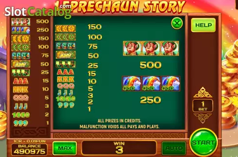 Скрин6. Leprechaun Story Respin слот