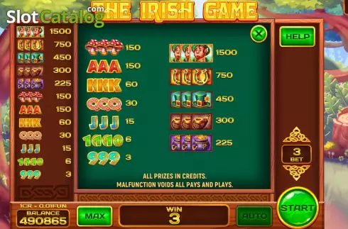 Скрин6. The Irish Game (3x3) слот