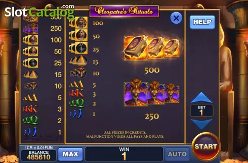 Скрин6. Cleopatra's Rituals (Pull Tabs) слот
