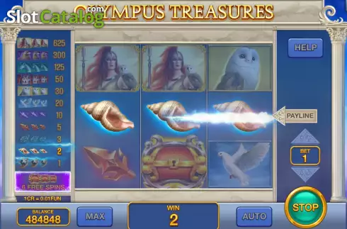 Скрин3. Olympus Treasures  (Pull Tabs) слот
