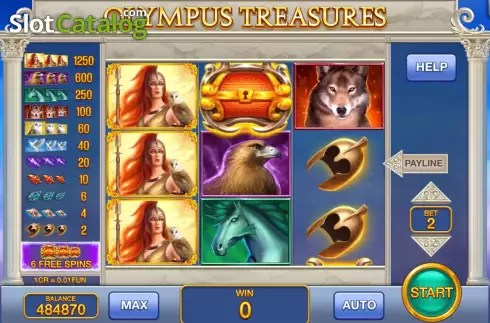 Скрин2. Olympus Treasures (3x3) слот