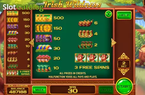 Скрин5. Irish Wildness (3x3) слот