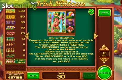 Скрин6. Irish Wildness (3x3) слот