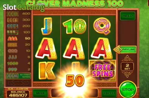 Скрин4. Clover Madness 100 (Pull Tabs) слот