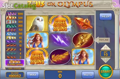 Скрин2. Zeus on Olympus (3x3) слот