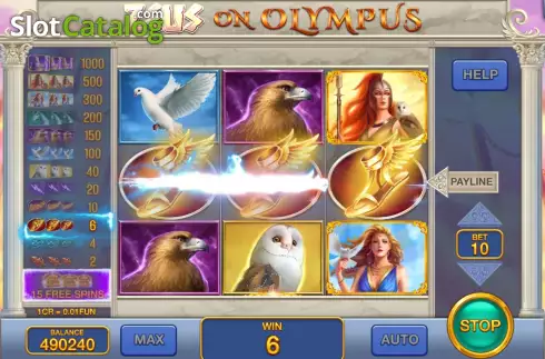 Скрин3. Zeus on Olympus (3x3) слот