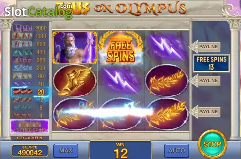 Скрин6. Zeus on Olympus (3x3) слот