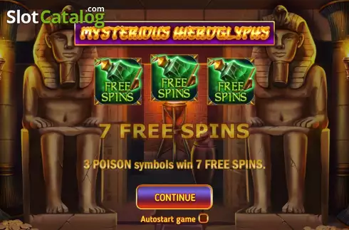 Скрин2. Mysterious Hieroglyphs (3x3) слот