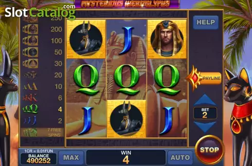 Скрин4. Mysterious Hieroglyphs (3x3) слот