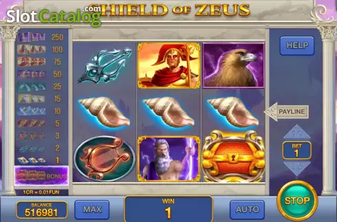 Скрин3. Shield of Zeus (3x3) слот