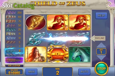 Скрин4. Shield of Zeus (3x3) слот