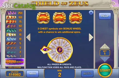 Скрин6. Shield of Zeus (3x3) слот