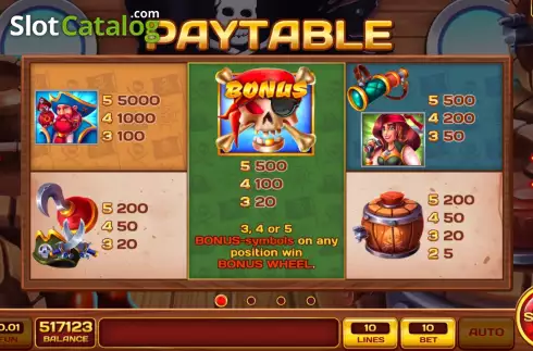 Скрин6. Pirate Coins Wheel слот