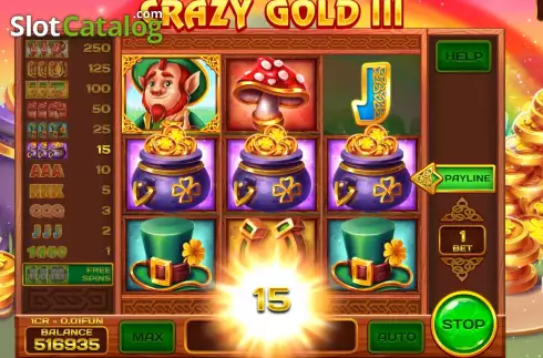 Скрин4. Crazy gold III (Reel Respin) слот