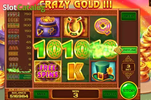 Скрин3. Crazy gold III (3x3) слот