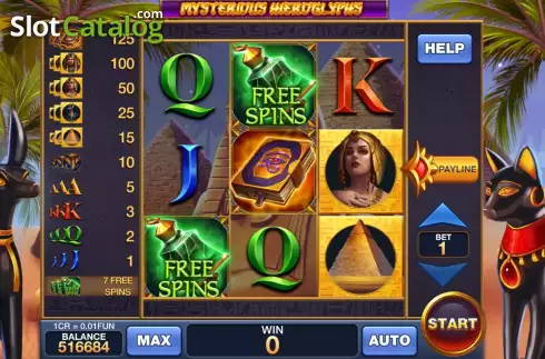 Скрин2. Mysterious Hieroglyphs (Reel Respin) слот