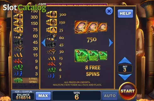 Скрин5. Secrets Of Ancient Egypt (Reel Respin) слот