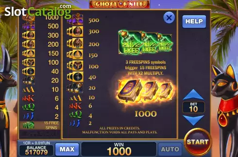 Скрин6. Ghost of Nile (Pull Tabs) слот