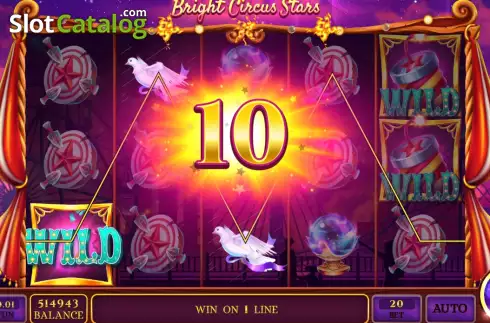 Скрин3. Bright Circus Stars слот