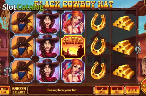 Скрин2. Black Cowboy Hat слот