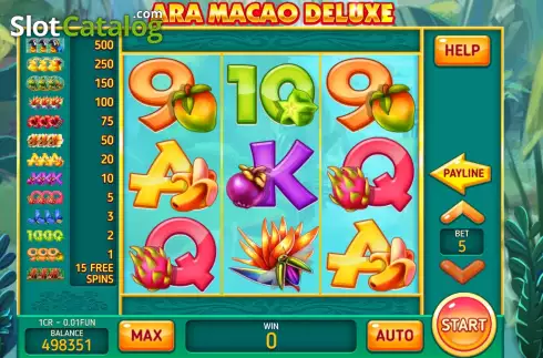 Скрин2. Ara Macao Deluxe (Pull Tabs) слот