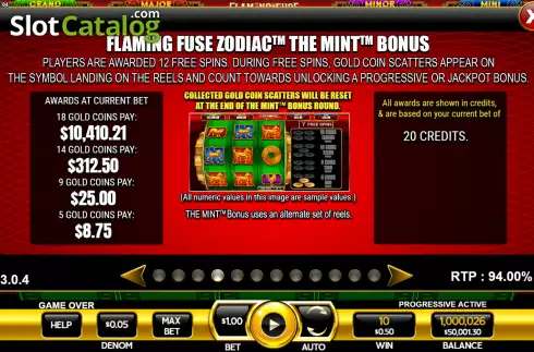 Скрин7. Flaming Fuse Zodiac слот
