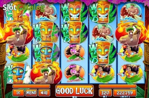 Скрин3. Tiki Tiki Luau слот