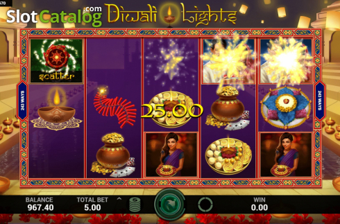 Скрин4. Diwali Lights слот