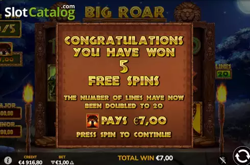 Скрин8. Big Roar слот