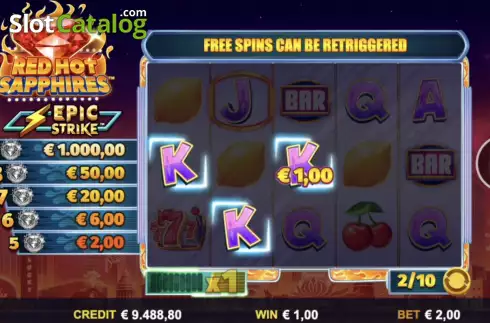 Скрин5. Red Hot Sapphires слот