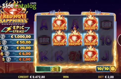 Скрин7. Red Hot Sapphires слот