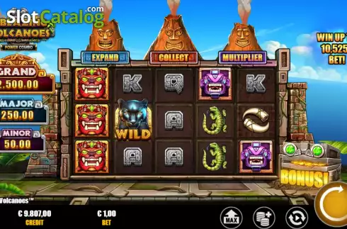 Скрин3. 3 Blazing Volcanoes Power Combo слот