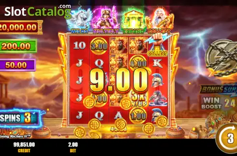 Скрин3. Zeus Lightning Riches 2 слот