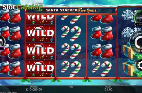 Скрин3. Santa Stacked Free Spins слот