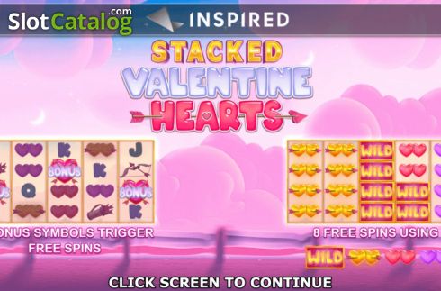 Скрин2. Stacked Valentine Hearts слот