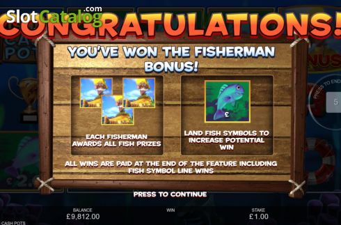 Скрин7. Fishing Cash Pots слот