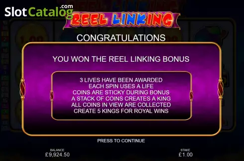 Скрин9. Reel Linking слот