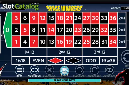 Скрин2. Space Invaders Roulette слот