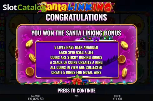 Скрин9. Santa Linking слот