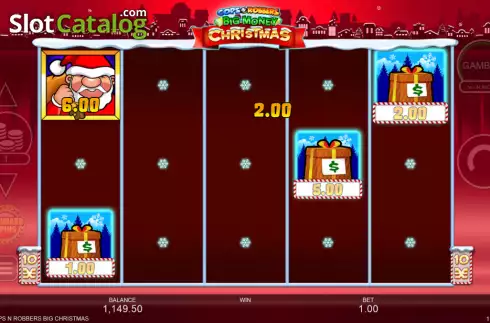 Скрин4. Cops 'n' Robbers Big Money Christmas слот