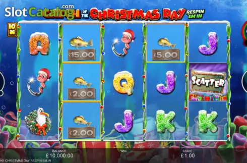 Скрин2. Catch of the Christmas Day Respin 'Em In слот
